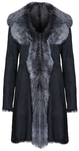 Damen lammfell schwarzer - lammfell,