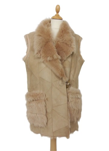 Lange damenweste beige - damenweste,,