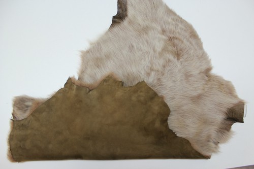 Beige biber lammfell - beige,
