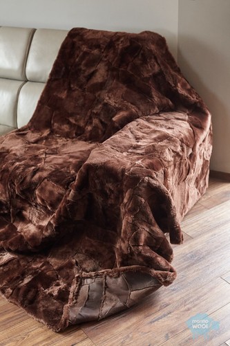 Pink toscana lammfelldecke - pink,